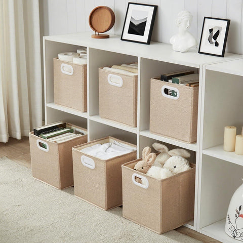 Mangata Cube Storage Boxes 30x30x30cm, Light Khaki, 3Pcs