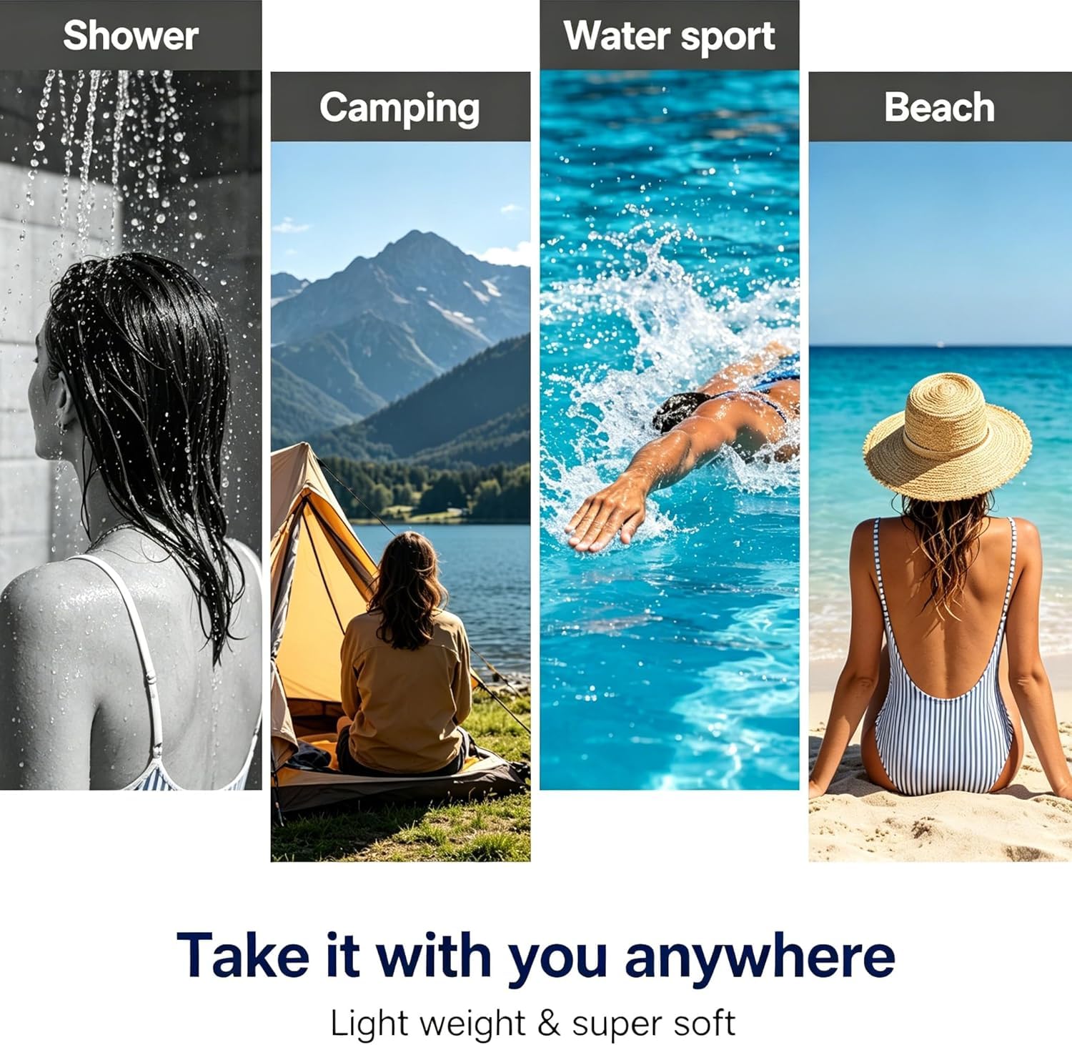 TKLake Extra Large Beach Towel for Adults - Quick Dry Microfibre Printed Beach Towels - Super Absorbent Beach Towel for Swim (140 x 70 cm) Soft