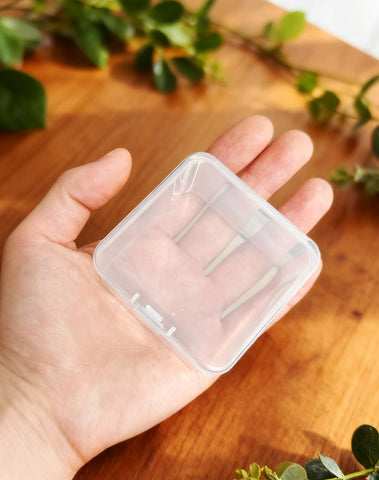 LJY Clear Square Plastic Boxes, 60 Pack, 6.5 x 6.5 x 3.5 cm