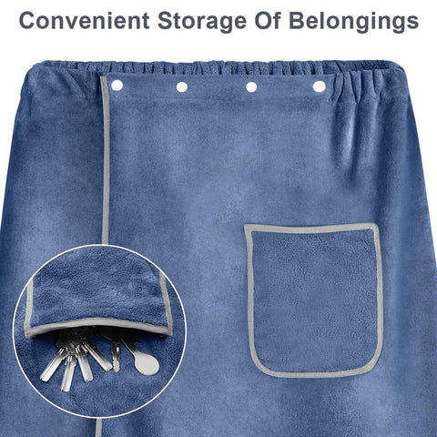 Aomig Bath Towel Body Wrap for Men, Adjustable Men’s Bath Wrap Towel, Mens Shower Wrap Bath Towel, Strong Absorption Sauna Spa Body Wrap