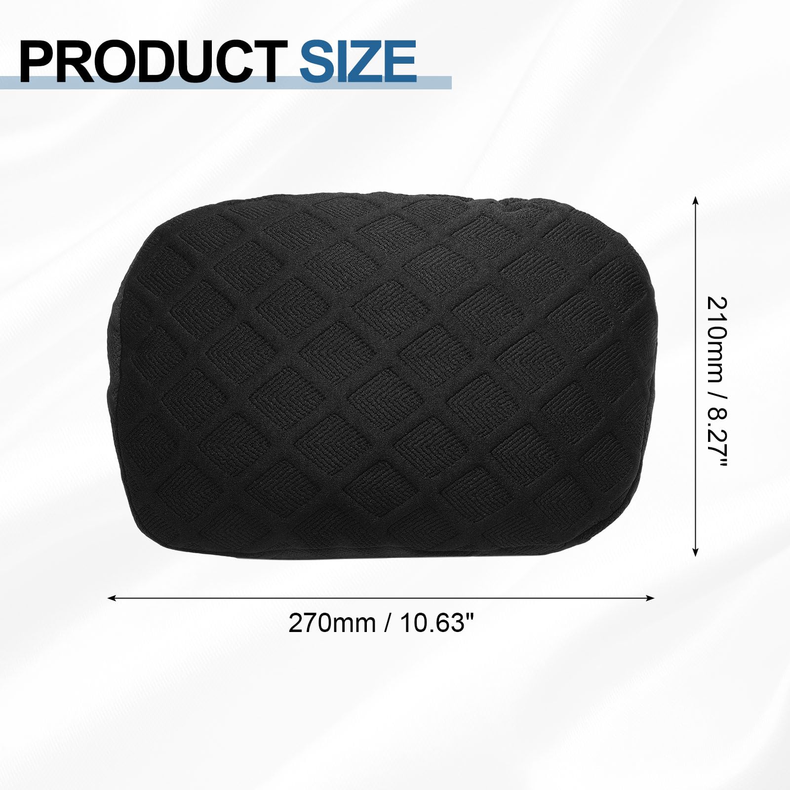 sourcing map Office Chair Pillow Cover, Office Chair Headrest Attachment Mesh Removable Headrest Protector for Home Desk Computer Chairs, Black