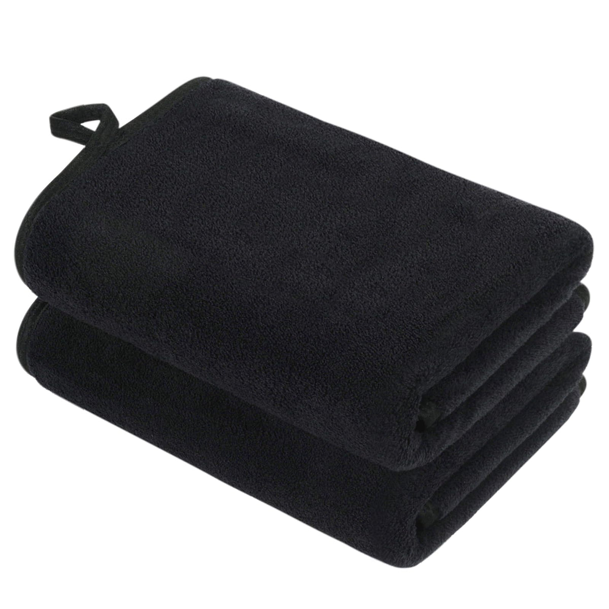 VIVOTE Microfibre Bathroom Hand Towels Black Hand Towels for Kitchen