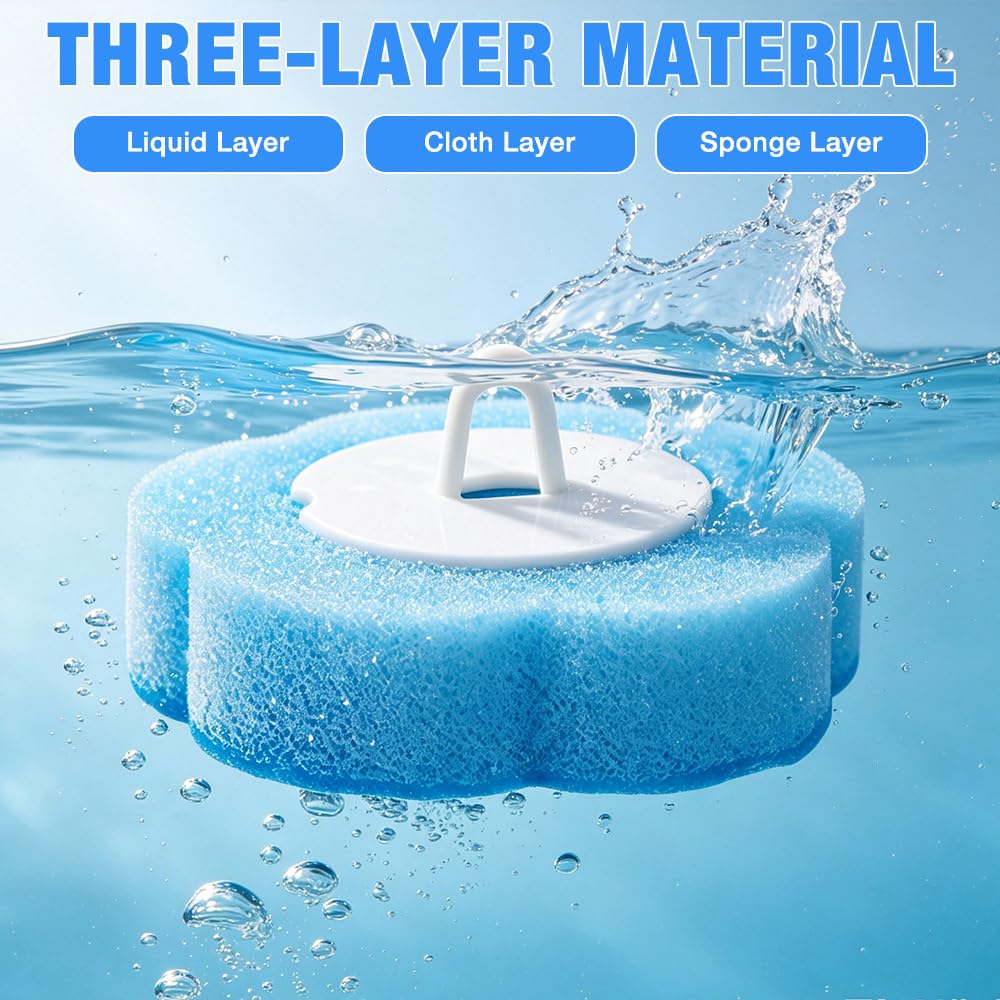 30PCS Disposable Toilet Brush Replacement Head, Disposable Toilet Cleaning System, Disposable Replacement Head, No Odour Cleaning