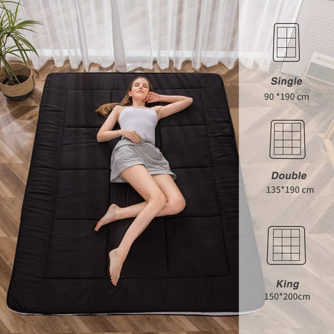 MAXYOYO Futon Mattress, Padded Japanese Floor Mattress Quilted Bed Mattress Topper