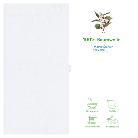 Hammetex Bathrobe 100% Cotton Unisex for Men and Women Quality 400 g/m² Quality Soft Absorbent Terry Towelling Bathrobe for Couples with Pockets