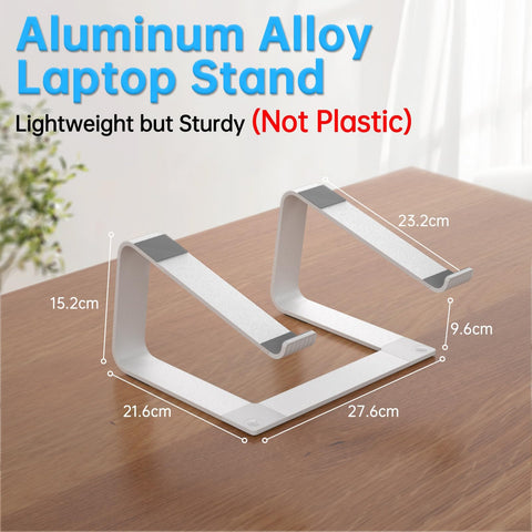 GleYo Laptop Stand for Desk Portable Computer Riser Metal Notebook Holder Printer Stand Office Desk Accessories Compatible with MacBook Air, Pro
