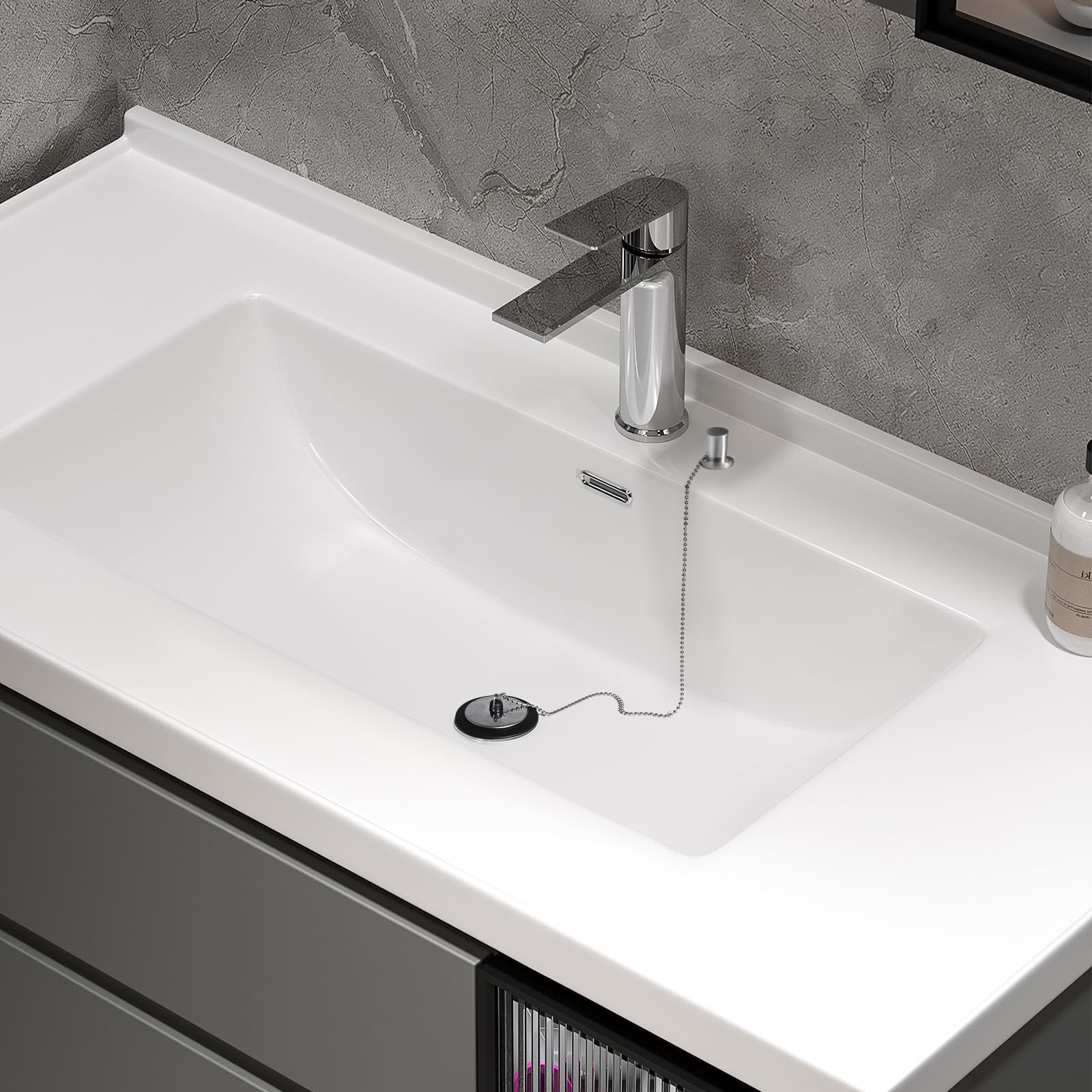 TAIANJI 3 Pack Bath Sink Plug 6 inch, Fits 42-45mm Universal Silicone Plug with Chain
