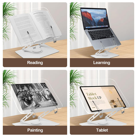 Foyucool Acrylic Book Stands for Reading