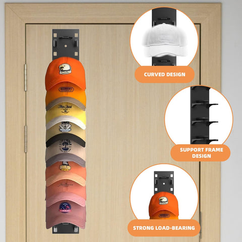 2 Pack Hat Organizer for Baseball Caps, Multilayer Storage Display Holder