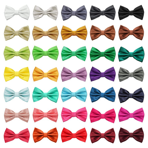 MASADA bow tie yellow - men's accessory in silk-look, continuously adjustable, handmade with hook closure - 12 x 6 cm