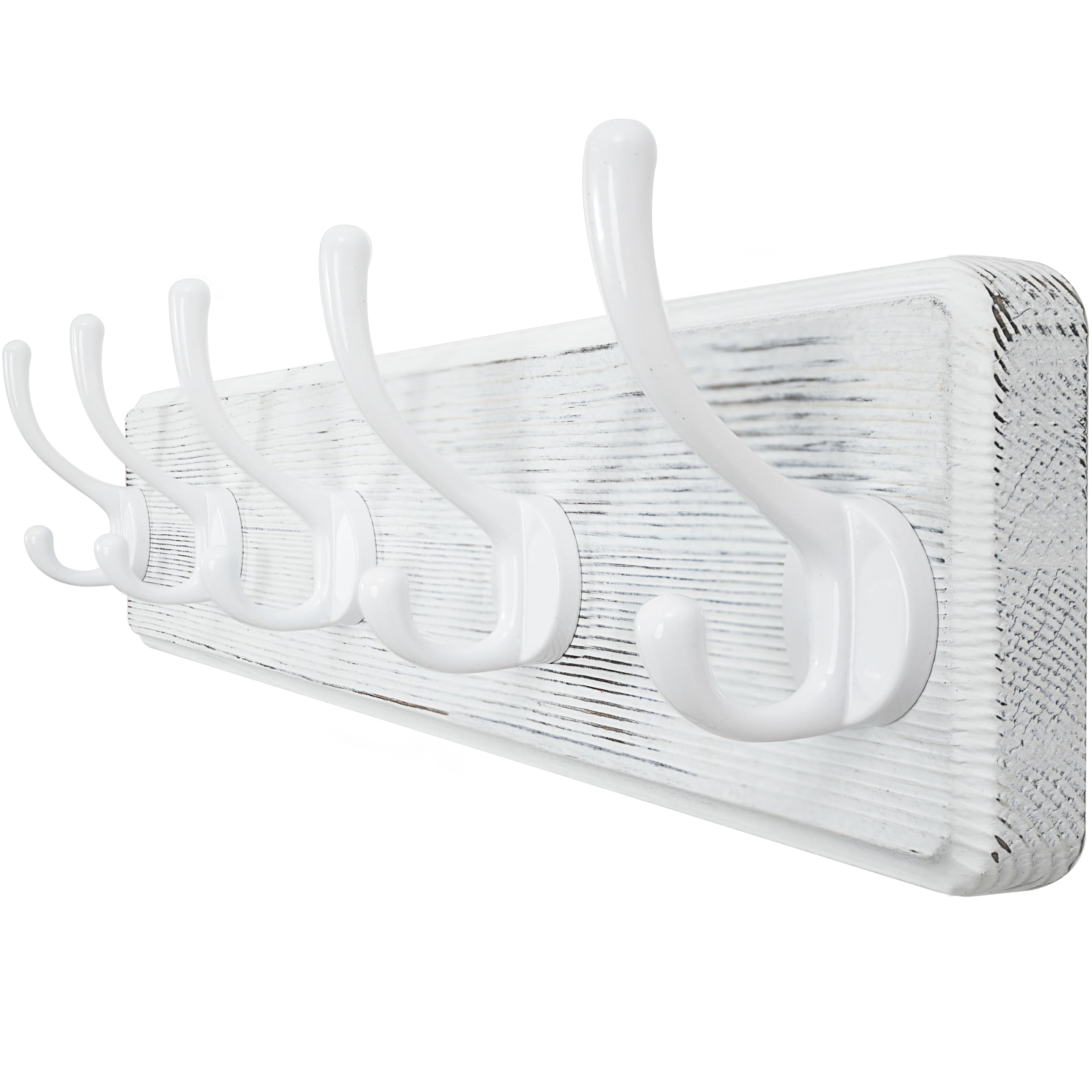 WEBI Coat Rack Wall Mount,Coat Hooks Wall Mounted,16’’ Hole to Hole,Large Coat Hanger Wall Hook Rack,5 Hooks for Hanging