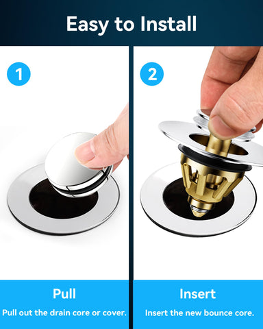 Magichome Pop Up Sink Plug Replacement for 34-45mm Drain Holes