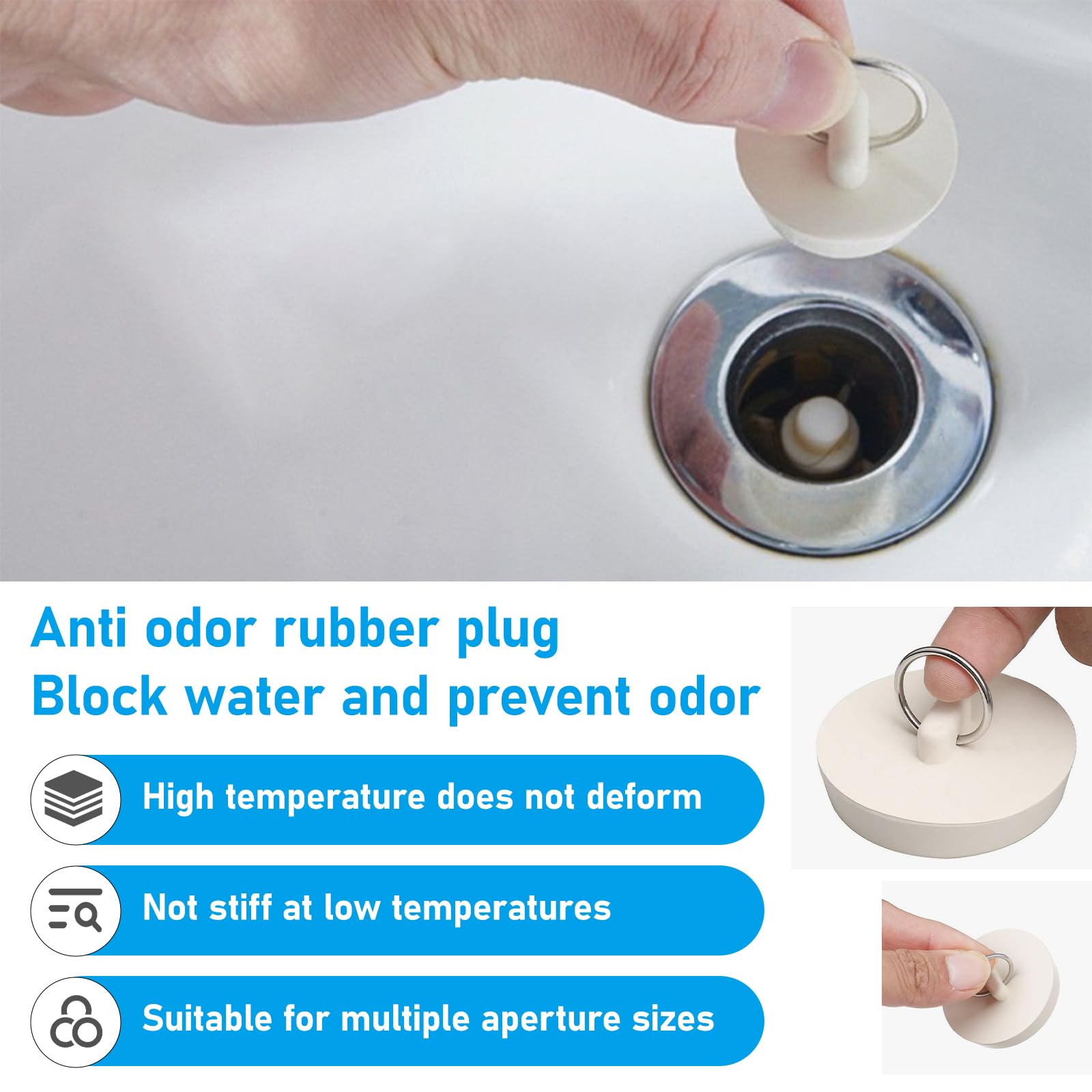 4Pcs Bath Plug, Sink Plug Replacement, Sink PlugS, Bathroom Sink Plugs