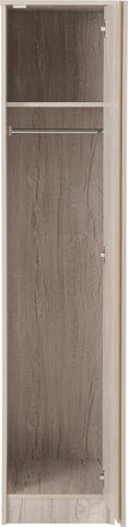 Seconique Malvern 1 Door Wardrobe in Urban Snow