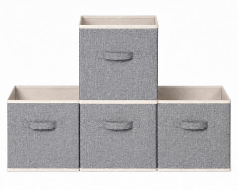 Storage Boxes Clothing Storage Basket for Wardrobe 33Lx 38Wx 33H cm 4XGrey