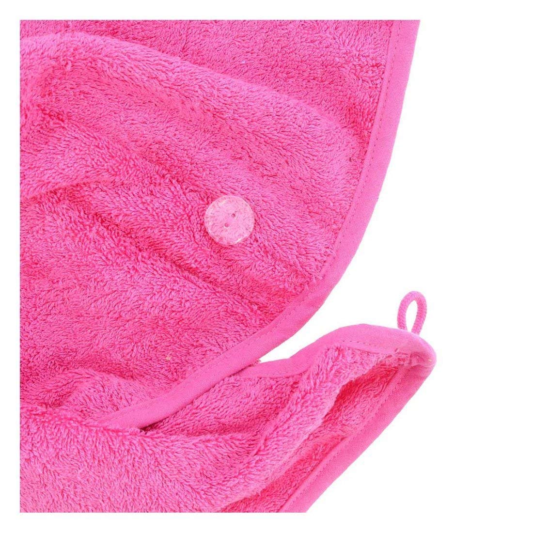 aztex Luxury Hair Turban Towel, Head Wrap Towel, Hair Drying Towel with Loop and Button Fastener, Luxury Absorbent and Lightweight Cotton
