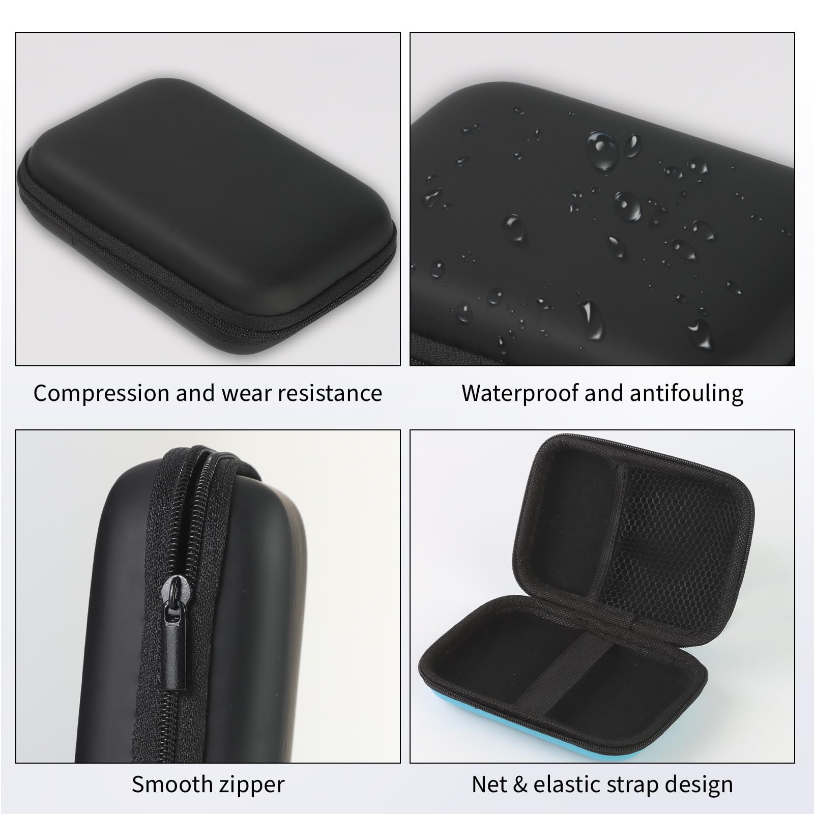 Set of 4 Card Boxes - Portable Case for 600+ Cards, Holds UNO, SKYJO, Phase 10, Cards Against Humanity