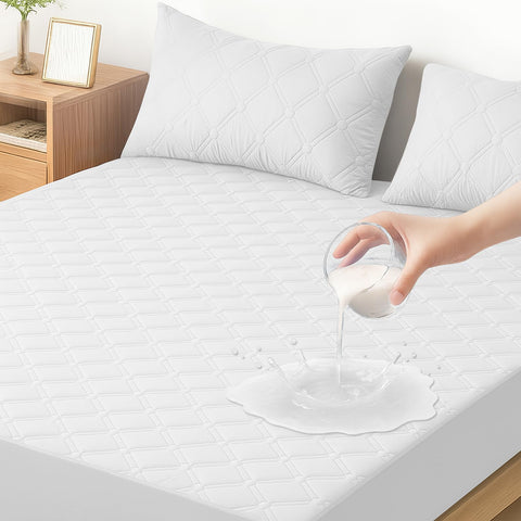 Ystyle Fitted Sheet 90 x 190 cm, Microfibre, Fitted Sheet - Mattress Height up to 30 cm, White