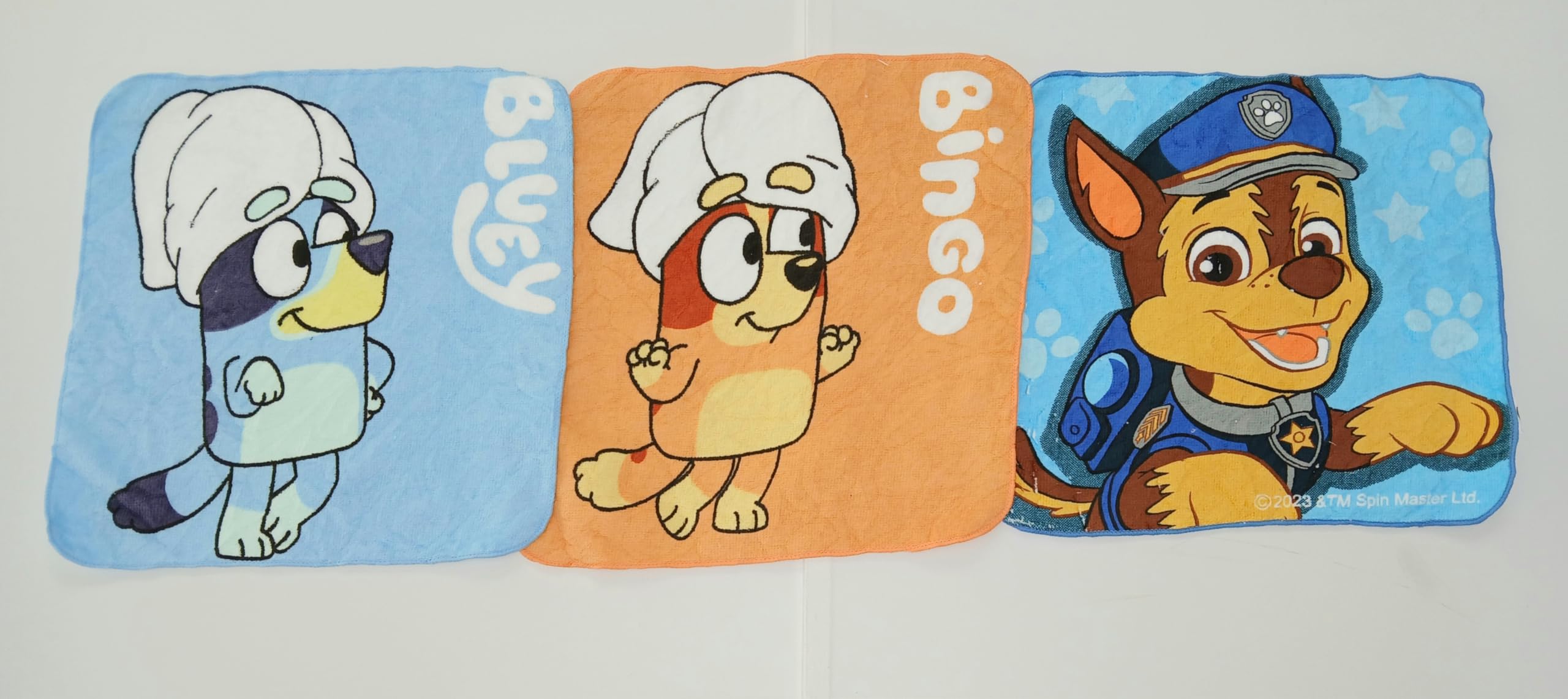 Lex's Linens Paw Patrol & Bluey 3 Pack Magic Facecloth
