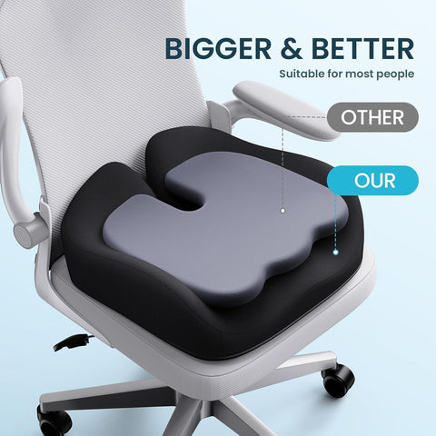 Benazcap Memory Foam Seat Cushions for Office Chair, Car Seat Cushion,Black