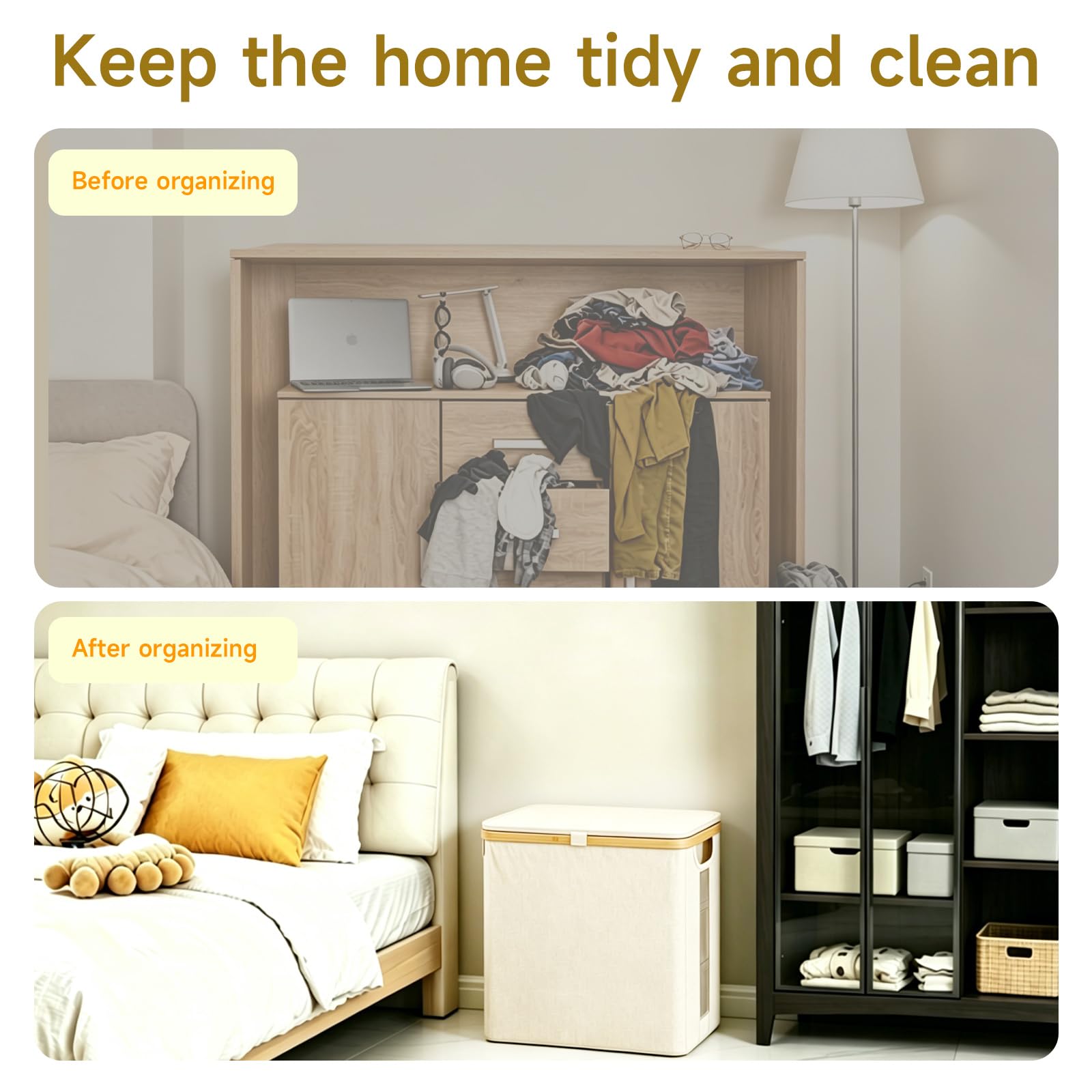 Toilet Roll Storage Box with Lid, Toilet Roll Basket, Storage Basket