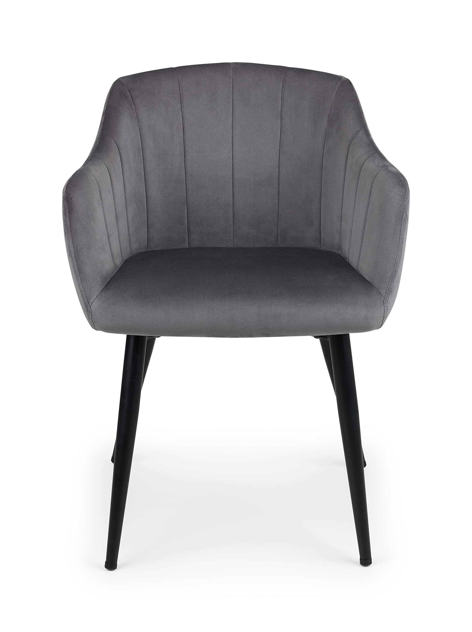 Julian Bowen Hobart Dining Chairs, Set of 2, Grey - H81.5 x W58 x D63cm