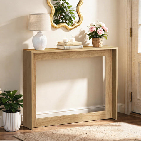 YATINEY 100 cm Farmhouse Console Table with Storage for Small Spaces