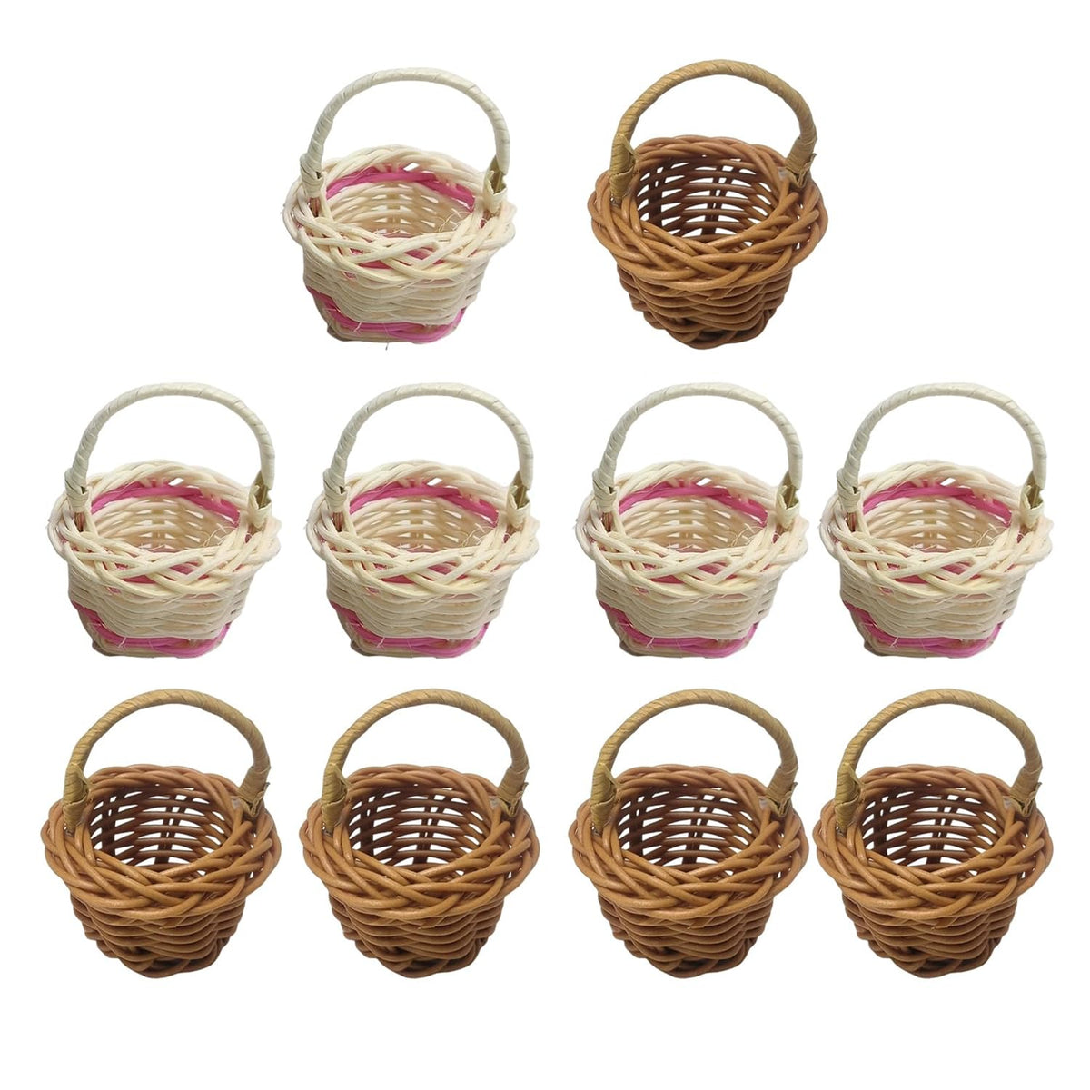 EOWVISN 10 Pieces Mini Cargo Basket, Creative Woven Basket, Home Decoration, Doll House Accessories, Photography Props.