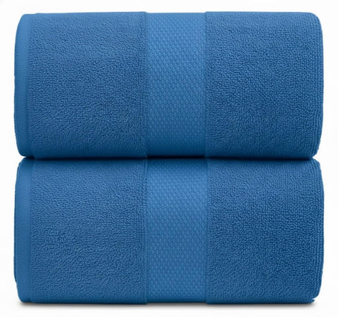 SBZ 2 Pack Extra Large Jumbo Bath Sheet 100% Egyptian Cotton Super Soft Luxury Premium Quality Towels 600-GSM Quick Dry Highly Absorbent 100 x 200 cm