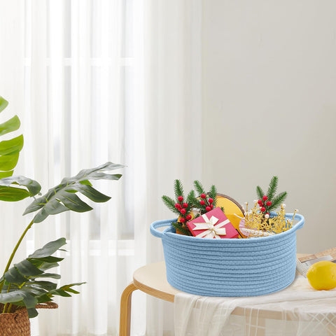 1 Set Empty Hamper Basket Cotton Rope Basket (14.96 x 9.06 x 5.51 in)