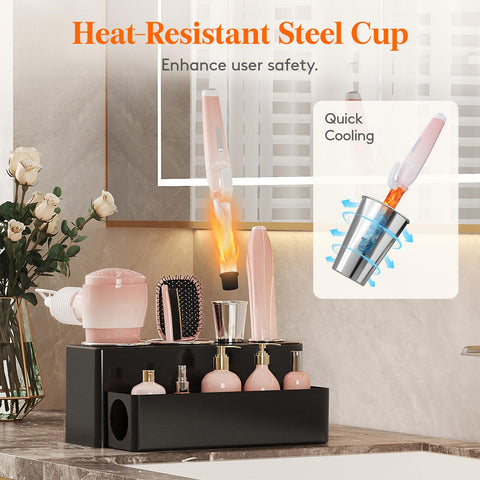 Lifewit Hair Dryer Holder Countertop Tool Organizer with 4 cups