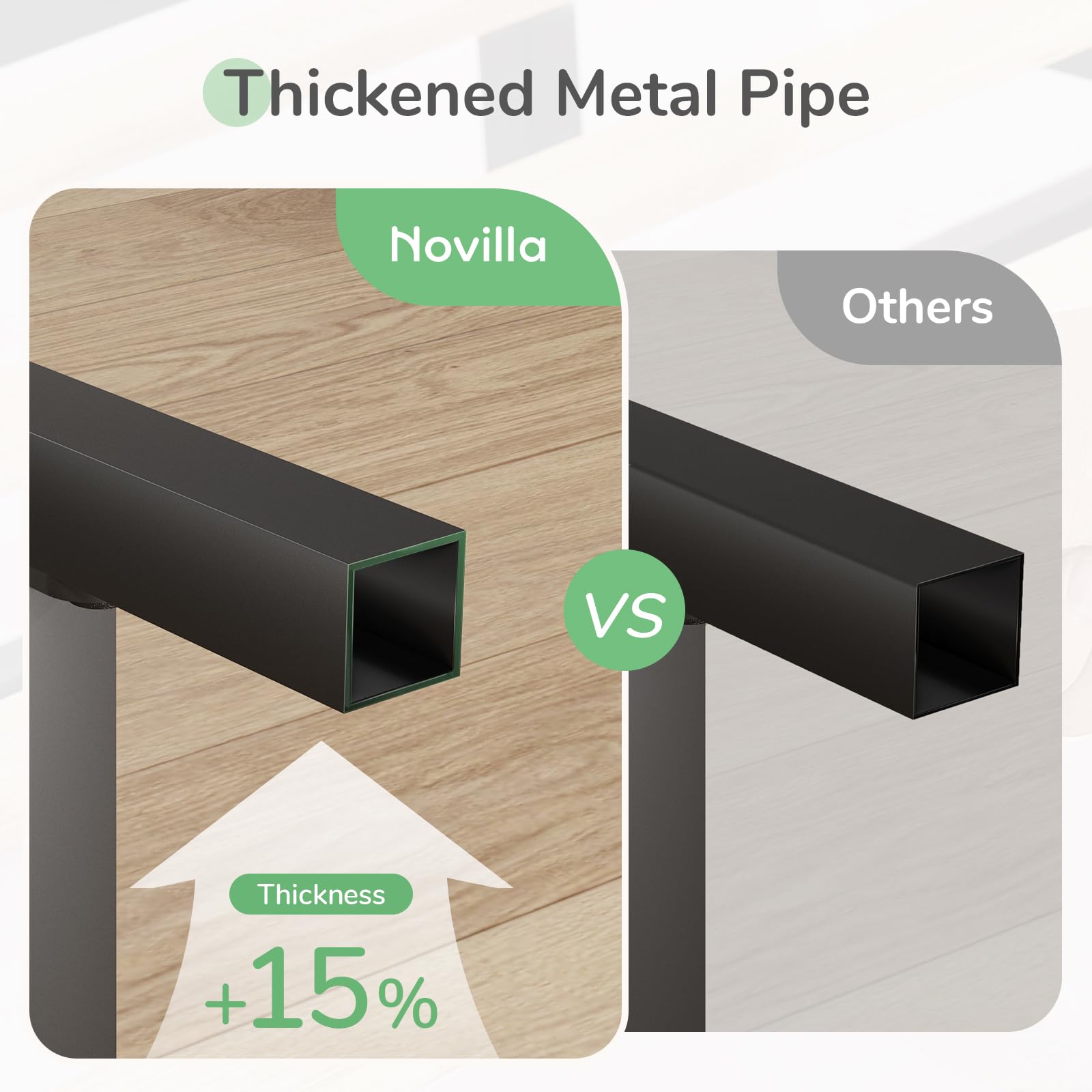 Novilla 25cm Metal Single Bed Frame, Platform Bed Frame, Engineered Wood Slat Support, Mattress Foundation, Easy Assembly, 90x190cm, Black