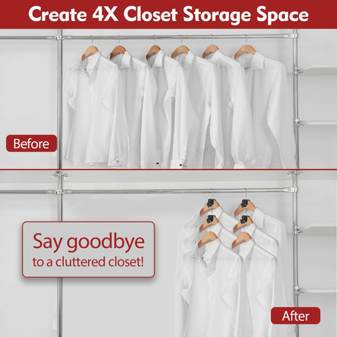 Latoxcaa Hangers Space Saving 30Pcs, Upgrade 40Lb(Max) Heavy Duty Hanger Hooks Space Saver, Space Saving Hangers for Clothes Hanger Connector Hooks