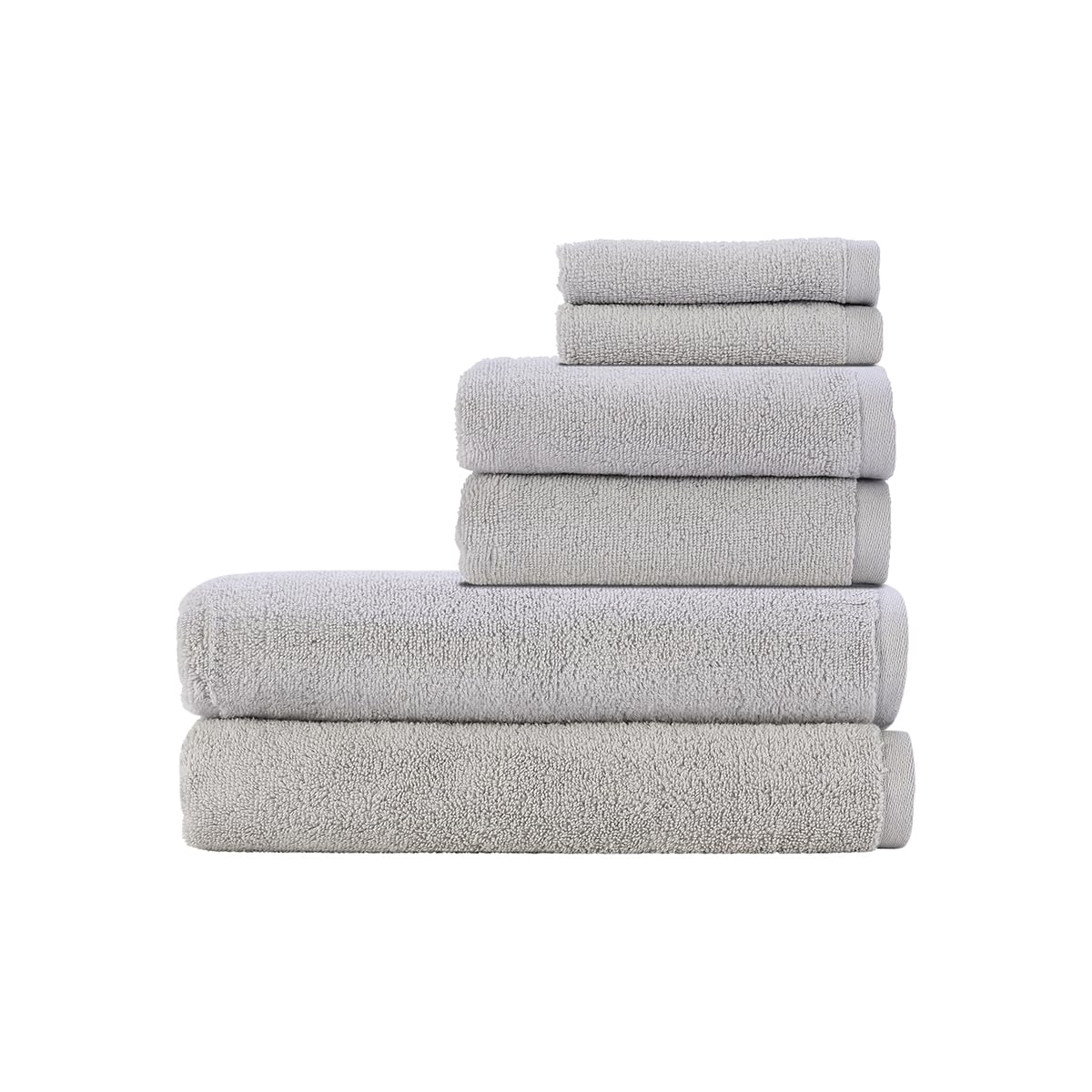 Christy Cirrus Bath Sheets Set | 6 Pieces | 2 Face 2 Hand 2 Bath Sheets | Quick Dry | Super Soft and Fluffy | Lightweight Bathroom Shower Towels