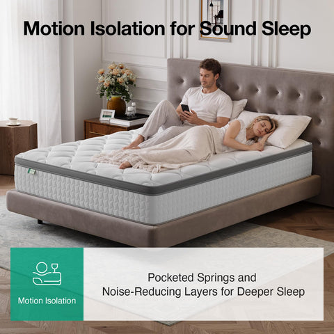 Novilla 3FT Single Bed Mattress Medium Firm, Hybrid Pocket Sprung Mattresses for Support & Comfort, Soft Oeko-tex Fabric and CertiPUR-US Foam