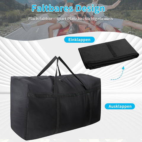 Pabbyeey 2 Pack Moving Bags 180L Foldable Storage Bags with Zipper