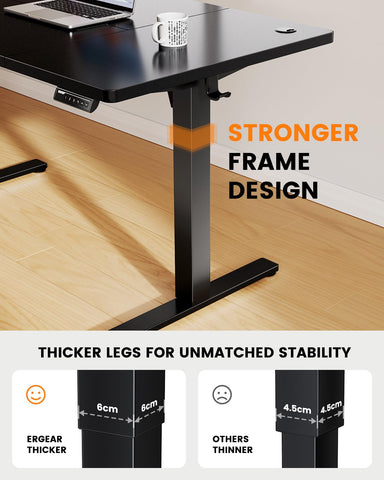 ErGear Electric Standing Desk 140x80cm, 100kg Load Capacity