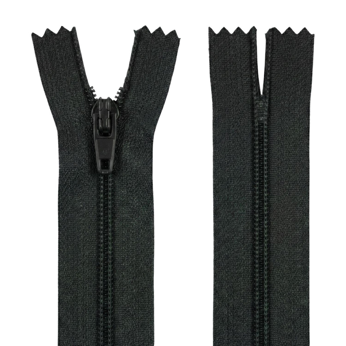 22" (55.9cm) Black Zip - Closed-End - Dressmaking, Sewing & Craft