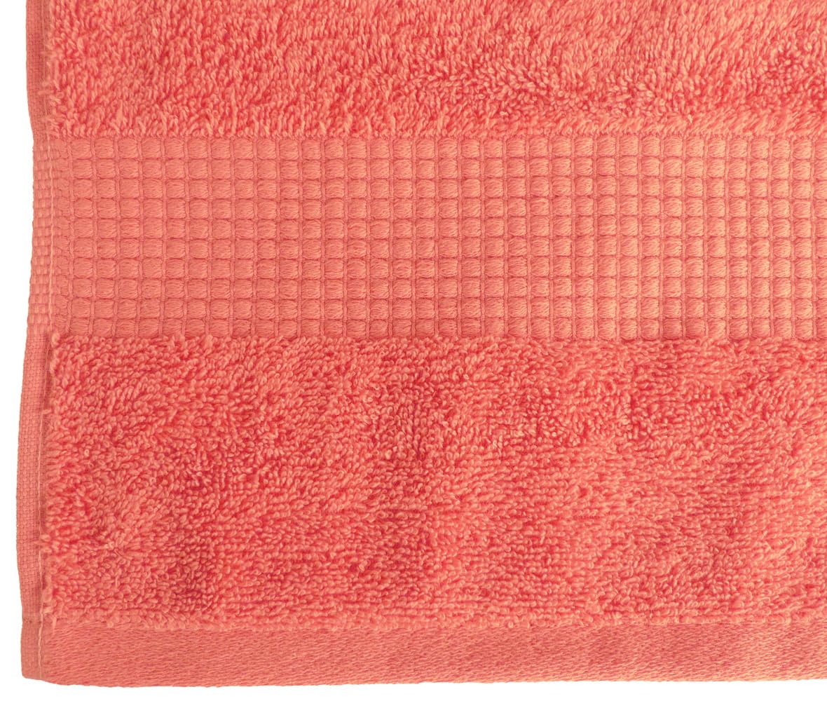 Le linge de Jules Set of 2 Hand Towels 50 x 90 cm 100% Cotton 450 g/m² Coral