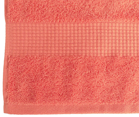 Le linge de Jules Set of 2 Hand Towels 50 x 90 cm 100% Cotton 450 g/m² Coral