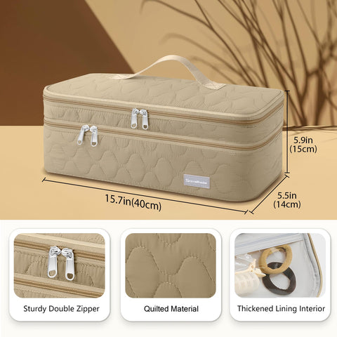 Double Layer Travel Carrying Case Hair Dryer Bag Travel Storage Bag