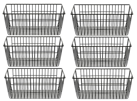 SANNO Wire Storage Baskets Freezer Baskets Farmhouse Organizer Storage Containers Large Organizer Containers for Storage, Office, Bathroom