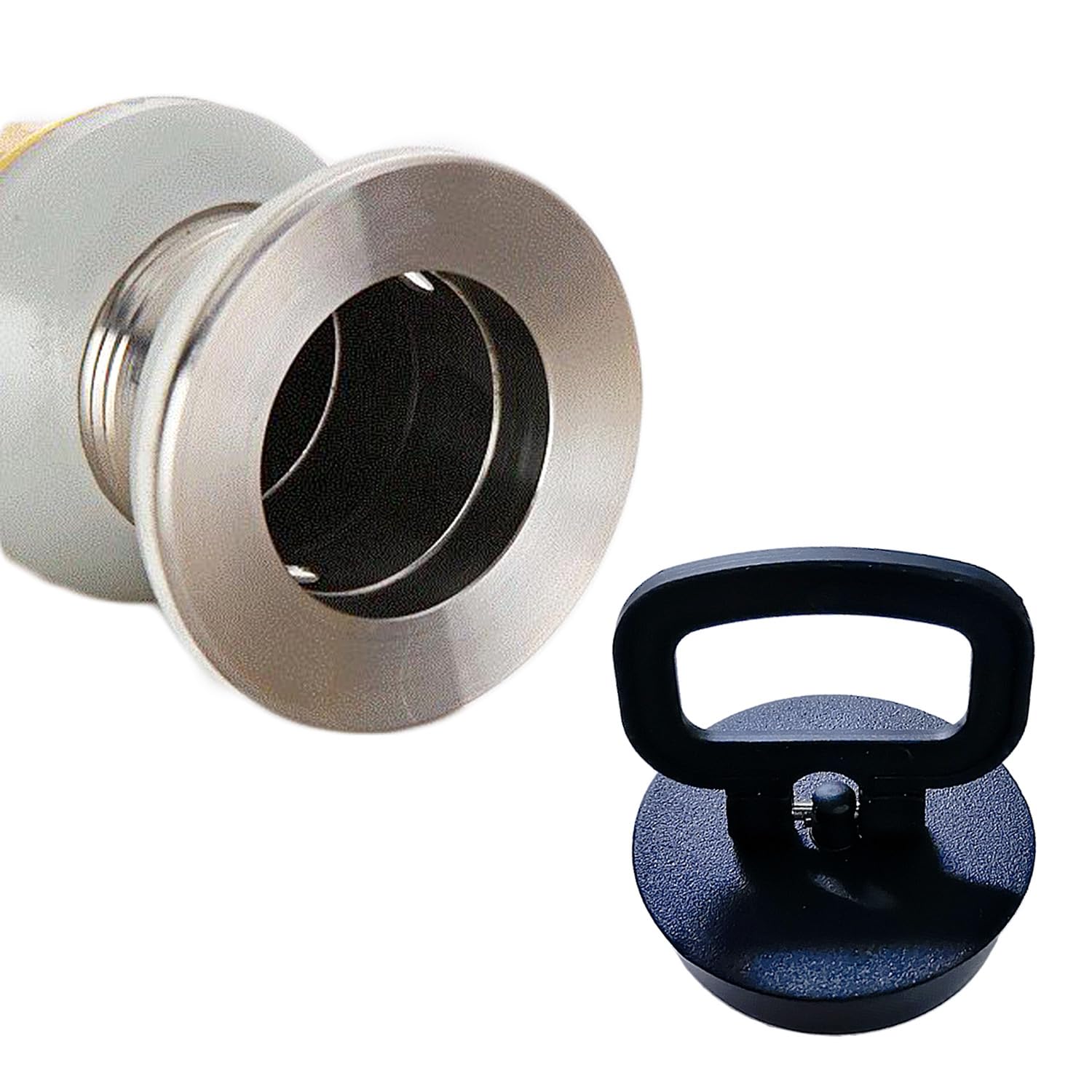 (2 Pack) Tomario Kitchen Sink Plug with Handle 1 3/4 inch Bath Plug 44mm