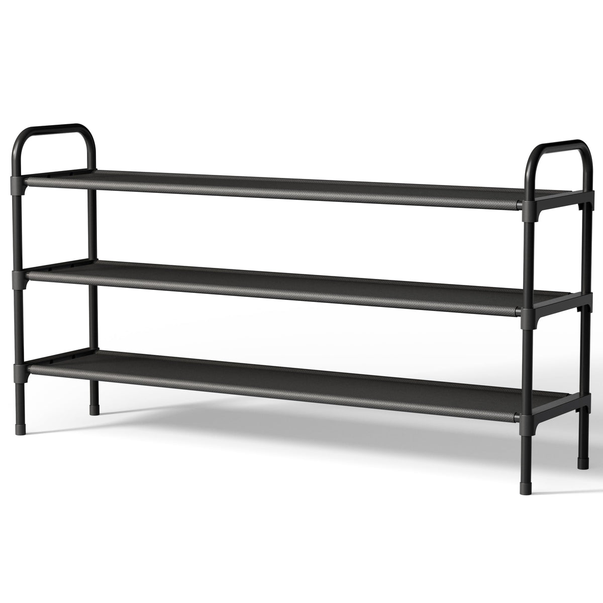 Kitsure Space-Saving Shoe Rack for Closet, 99.0 cm Wide - 3 Tiers, Black