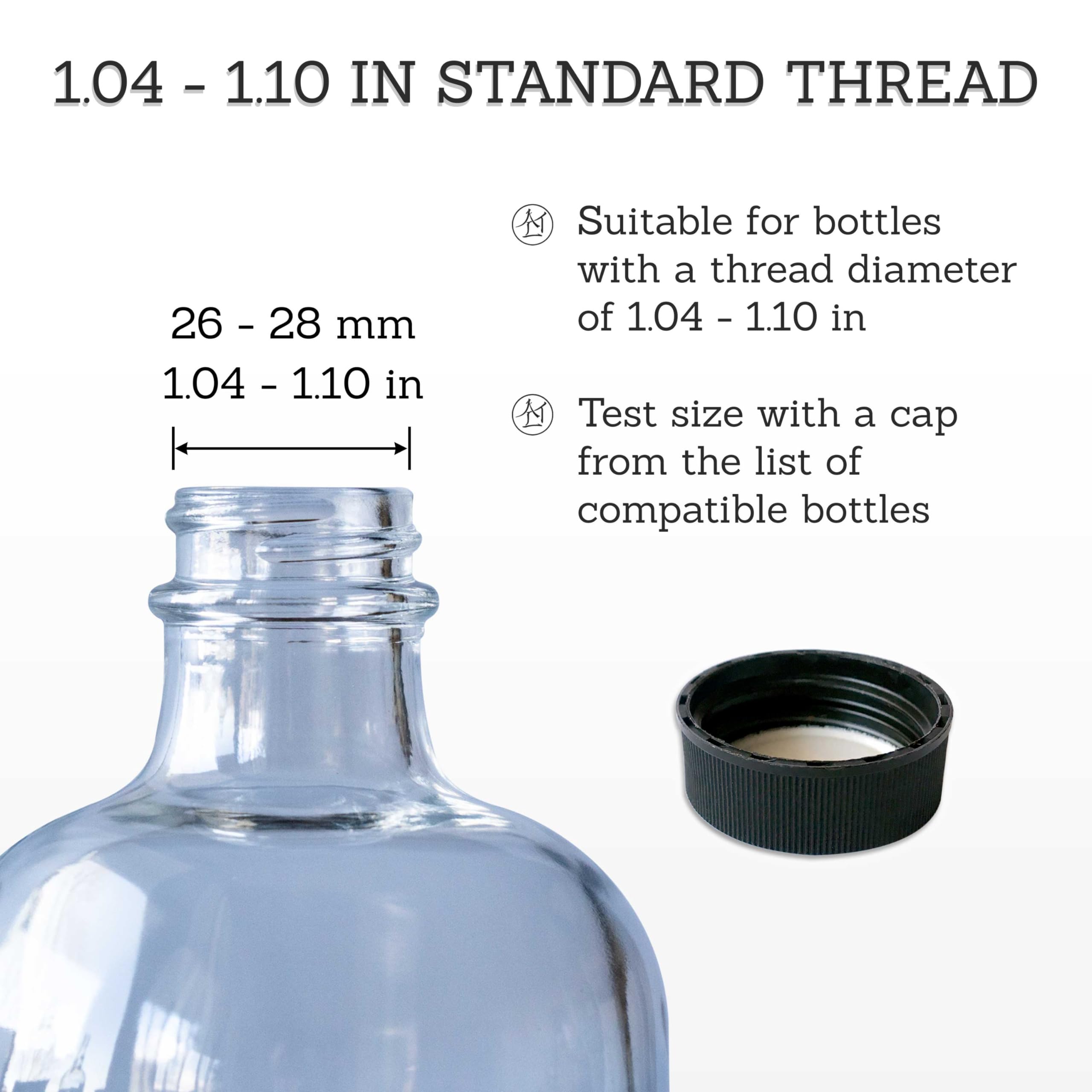 ALTGLAS Stainless Steel Soap Dispenser Pump 'Zagreb' for 28mm Thread Neck