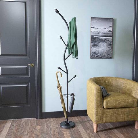 Versa 187903 Coat Stand Black, 185 x 30 x 30 cm
