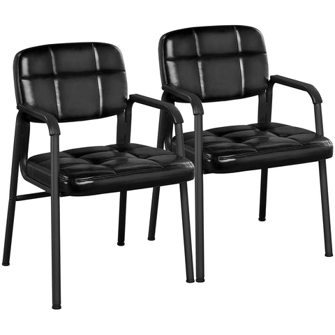 Yaheetech Dining Chairs Metal Armchair for Kitchen Home Seating, Black