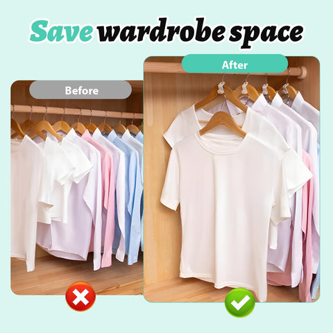 70-Pack White Clothes Hanger Connector Hooks - Space-Saving Wardrobe Organizer Accessories for Closet Efficiency, Compatible with Various Hangers