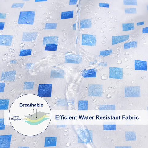 KAV Waterproof Shower Curtain, Mold & Mildew Resistant, Soft Polyester Fabric, Rustproof Eyelets, Ideal Room Decor for Home, Hotel, School