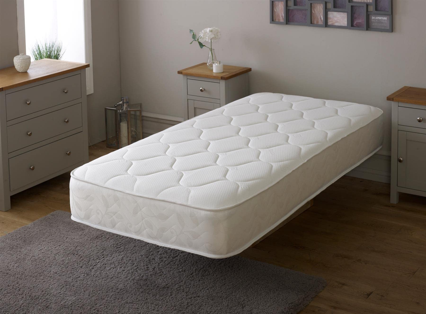 Starlight Beds Serene White Shorty Mattress, 2ft6 x 5ft9